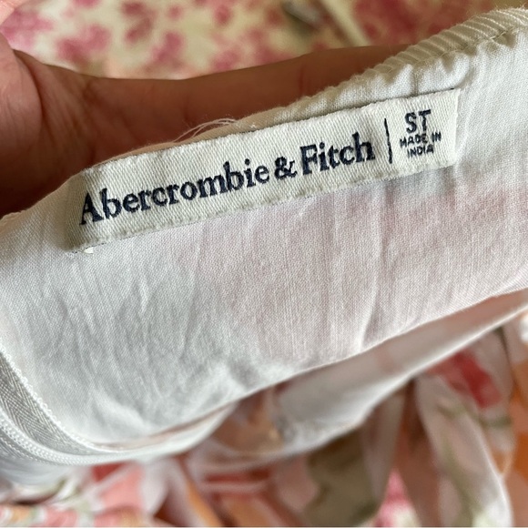 TALL Abercrombie & Fitch Keyhole Babydoll Floral Mini Dress Small T - Picture 4 of 5